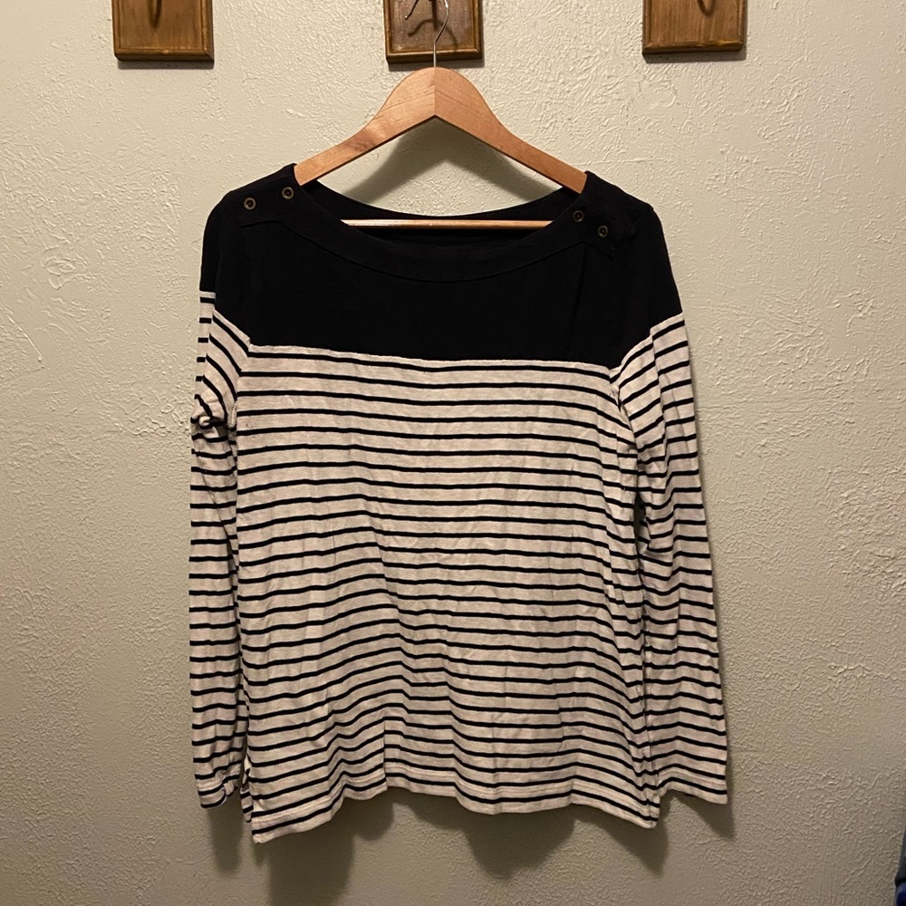 LOFT Boatneck Striped Tee